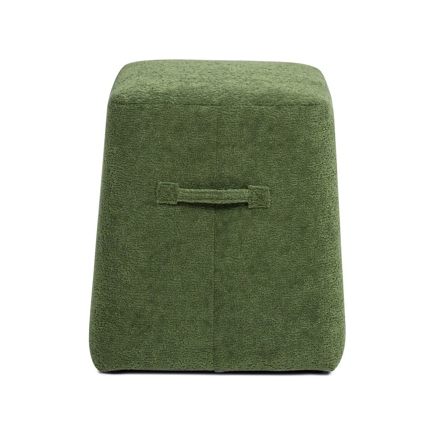Oliver - Tapered Square Upholstered Ottoman - Moss Green Fleeced