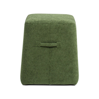 Oliver - Tapered Square Upholstered Ottoman - Moss Green Fleeced
