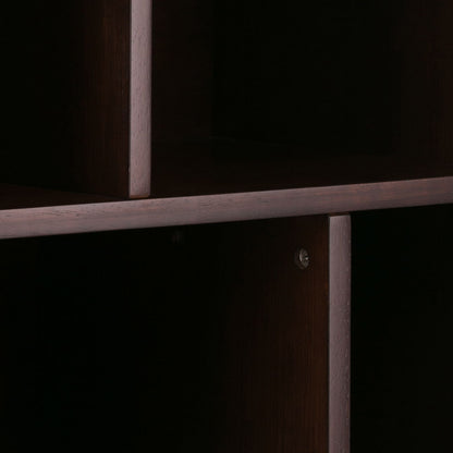 Draper - Mid Century Wide Bookcase And Storage Unit - Medium Auburn Brown