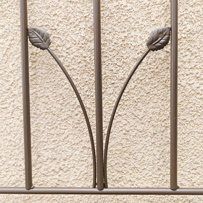 2 Pack Metal Garden Trellis Rustproof Trellis For Climbing Plants Outdoor Flower Support - Brown