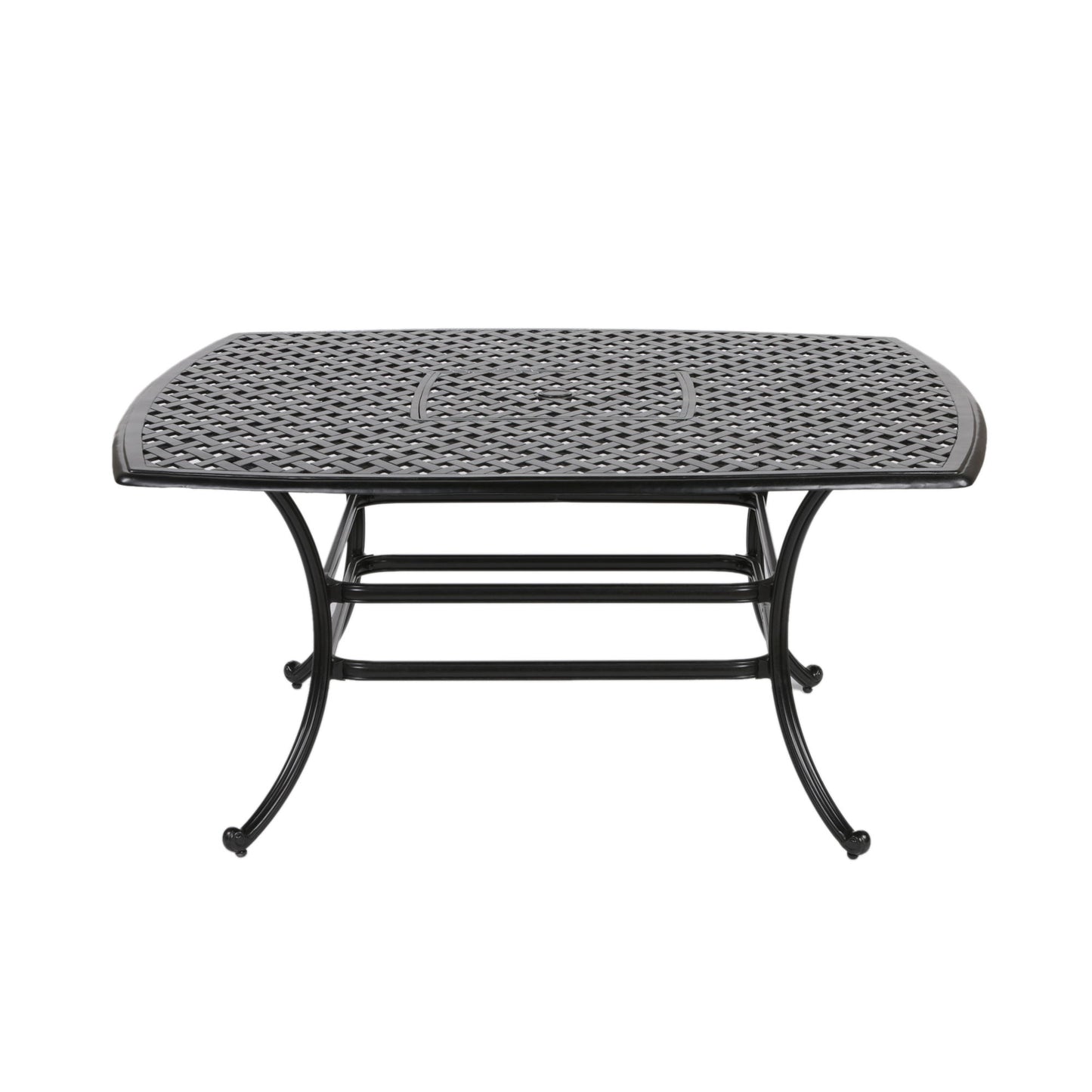 Square 8 Person 63.98" Long Aluminum Dining Set - Antique Bronze