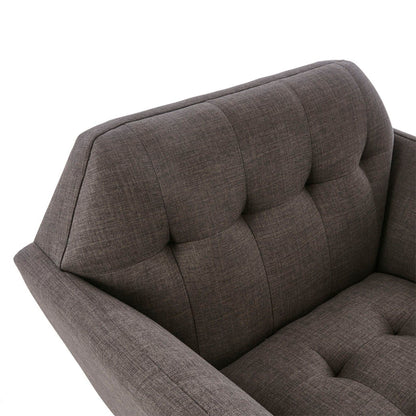 Lounge Chair Mid - Century Modern Style Polyester - Charcoal