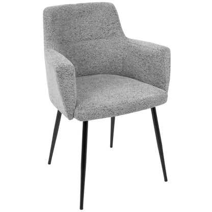 Andrew - Contemporary Dining / Chair (Set of 2) - Black / Gray