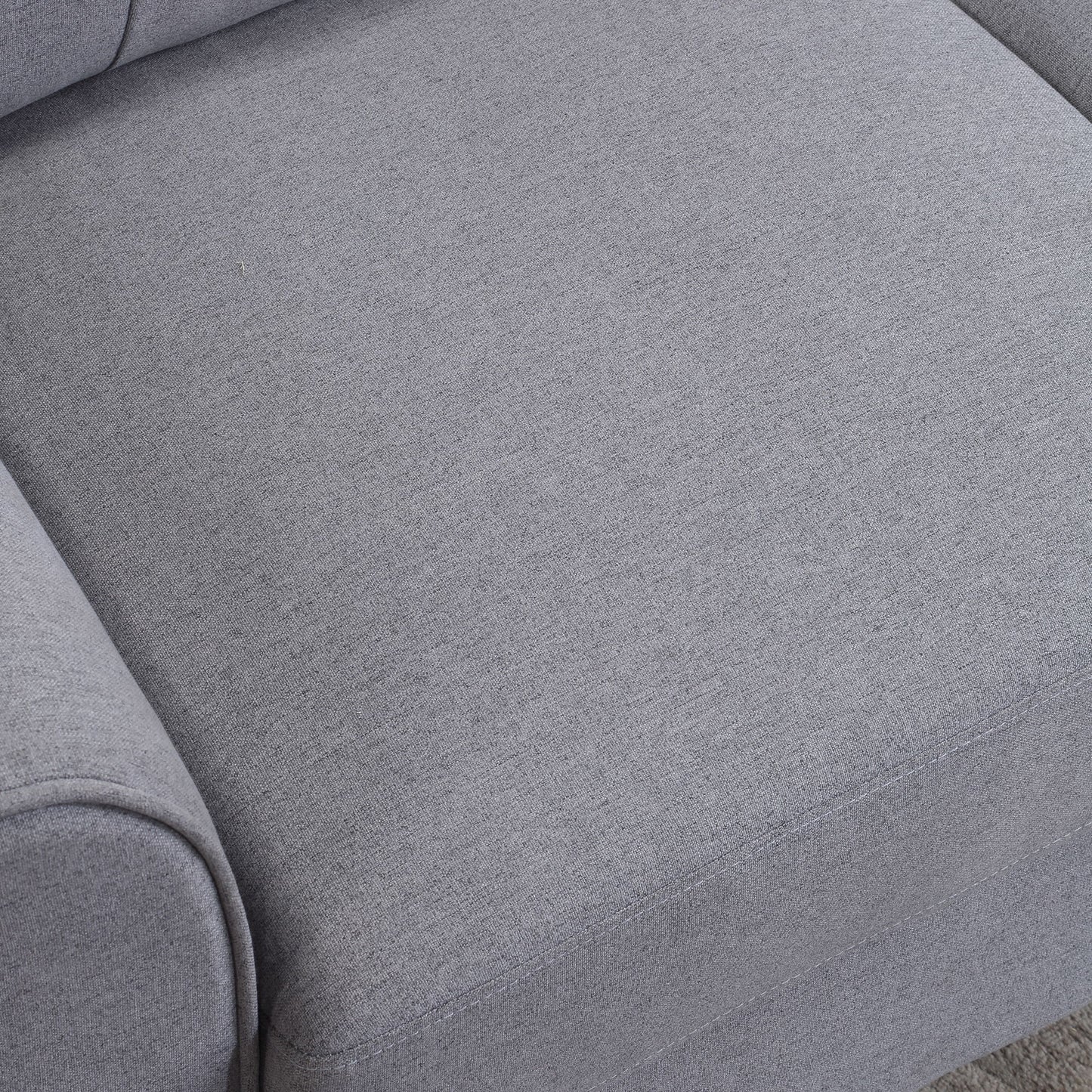 Modern Living Room Sofa Set Linen Upholstered Couch Furniture For Home Or Office - Light Gray / Blue