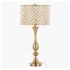 Topaz - Glam / Art Deco Table Lamp - Gold / Clear Crystal