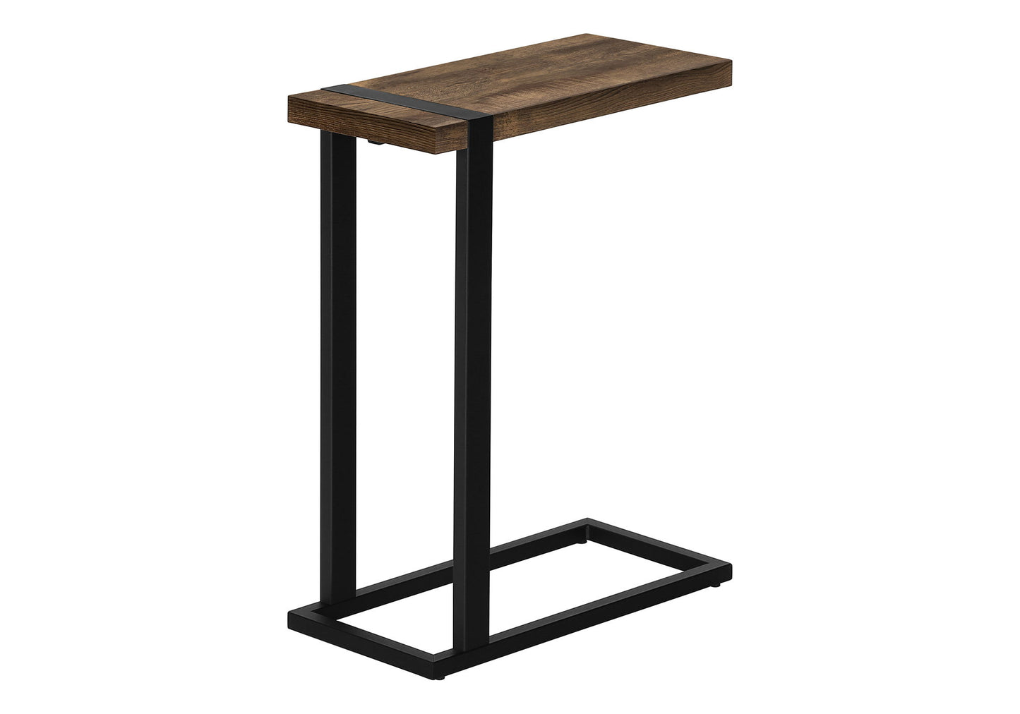 Accent Table, C - Shaped, Stylish Modern - Brown