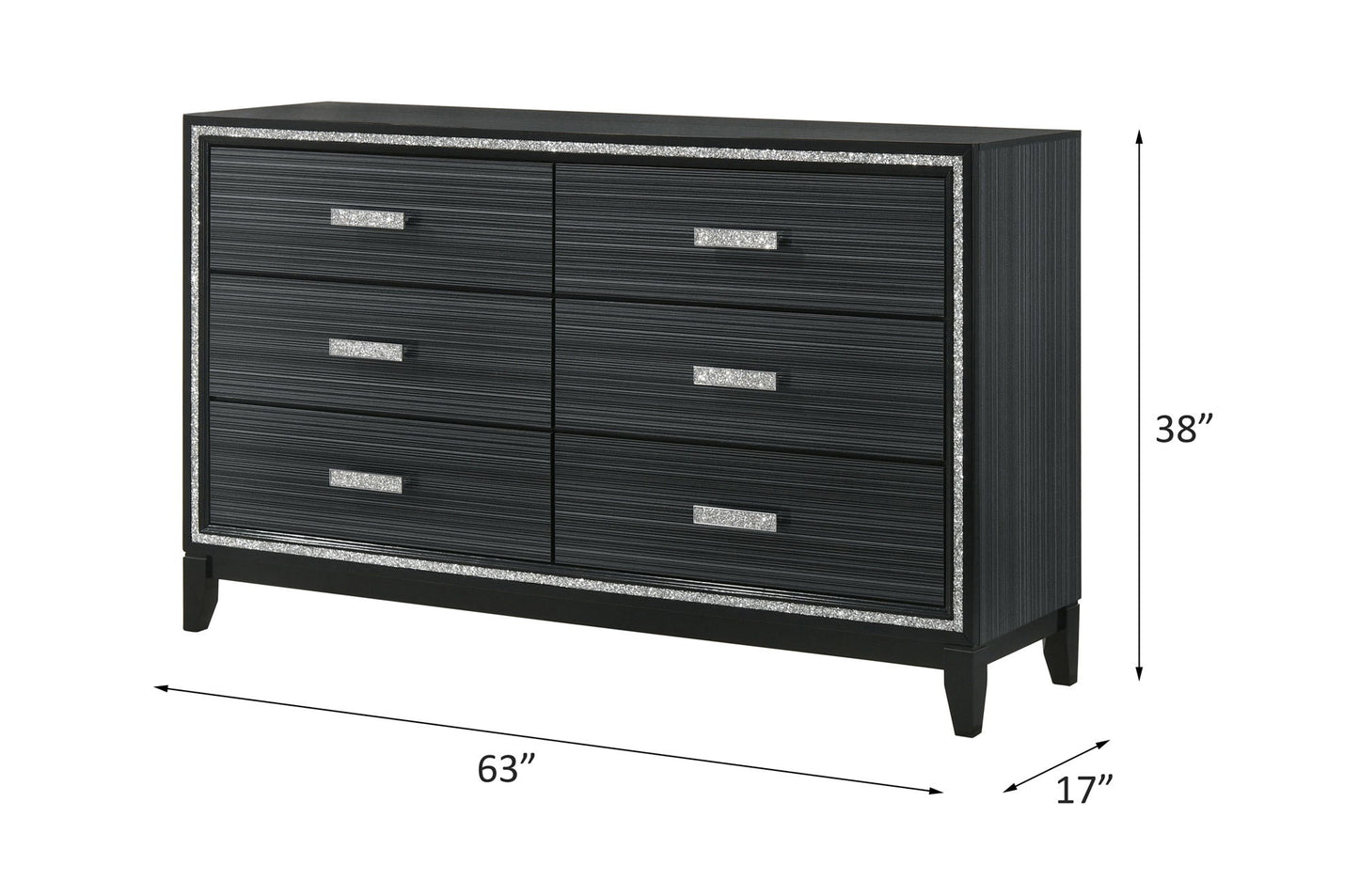 Haiden - Weathered Dresser - Black