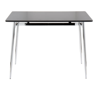 Marcel - Contemporary Counter Table - Chrome / Black