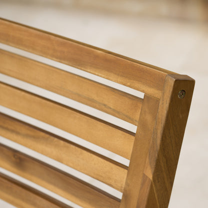 Outdoor Dining Set With Coffee Table And 2 Chairs - Teak