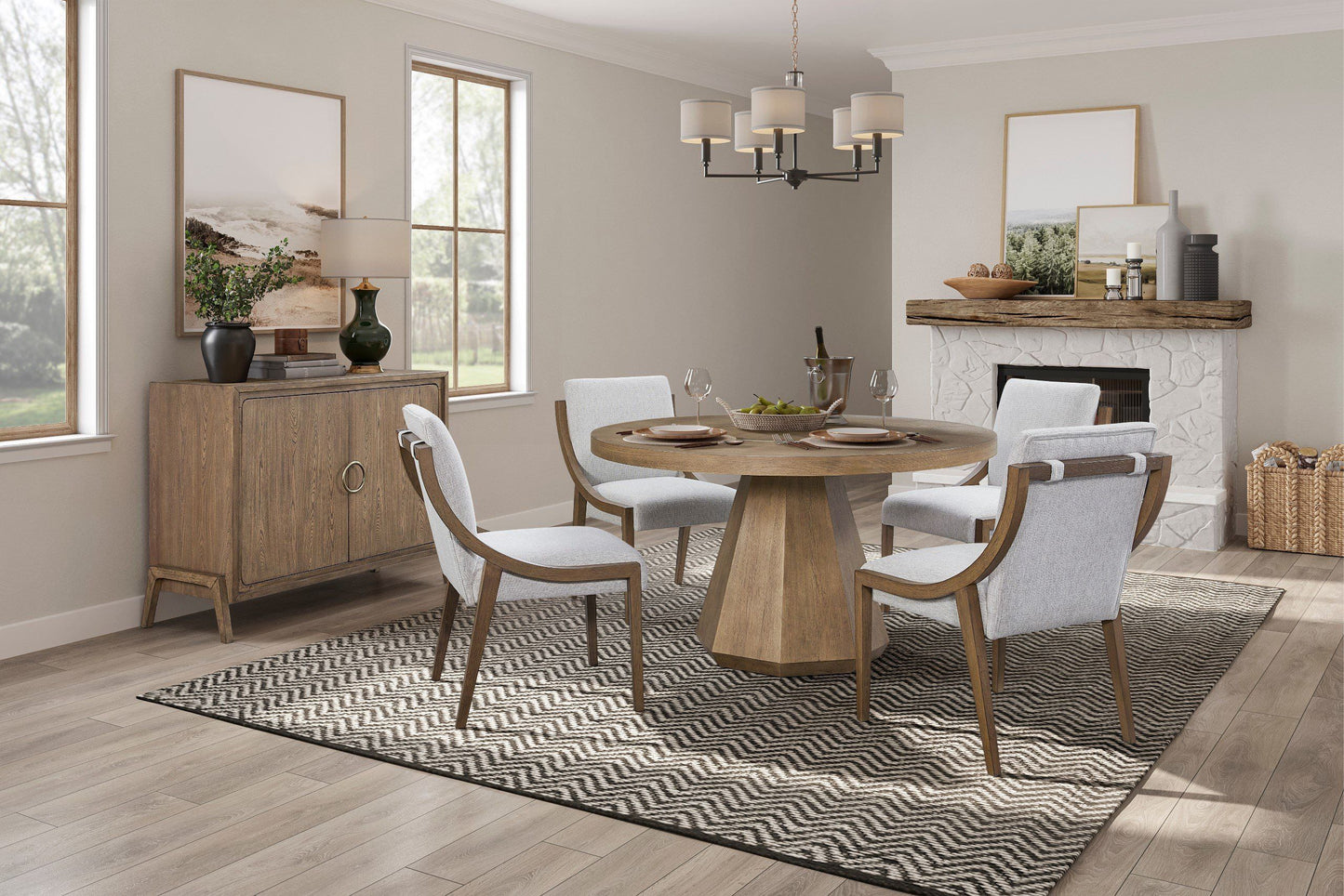 Round Dining Table - Latte