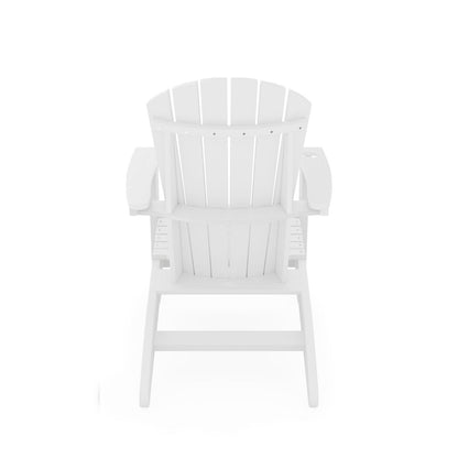 Adirondack Chair Sturdy HDPE Poly Lumber For Poolside, Patio, And Garden Relaxation - White