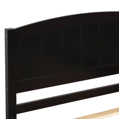 Twin Size Platform Bed With Trundle - Espresso