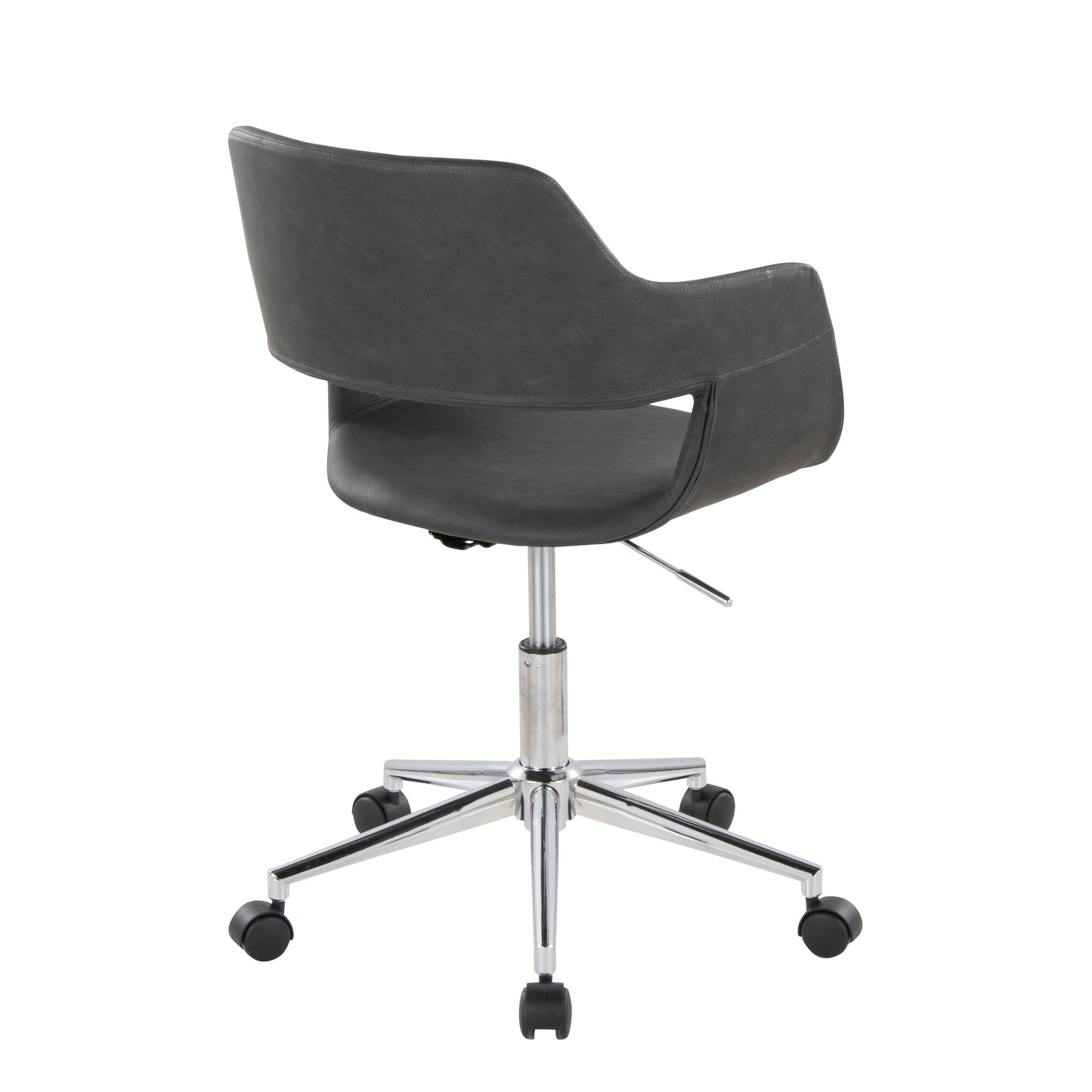 Margarite - Contemporary Task Chair - Chrome / Gray