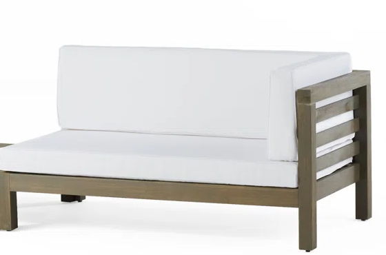 Oana - Right Corner Bench And Coffee Table - White