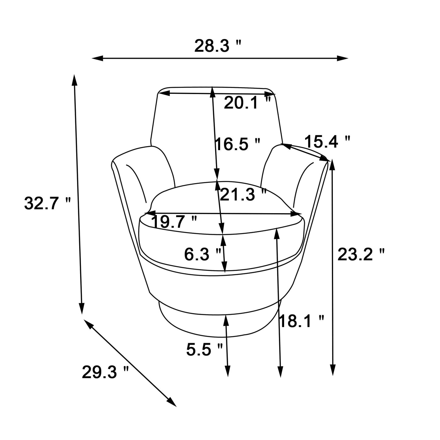 Teddy Swivel Barrel Chair, Swivel Accent Chairs Armchair For Living Room, Reading Chairs For Bedroom Comfy, Round Barrel Chairs With Gold Stainless Steel Base - Ivory