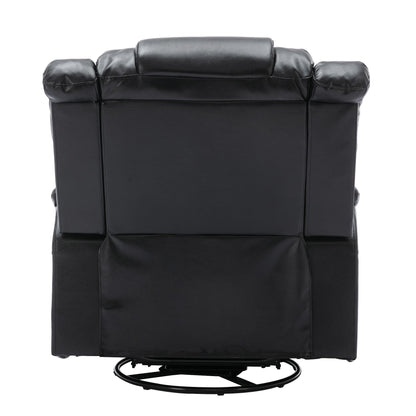 360ÔøΩÔøΩ swivel And Rocking Home Theater Recliner Manual Recliner Chair With Wide Armrest For Living Room - Black