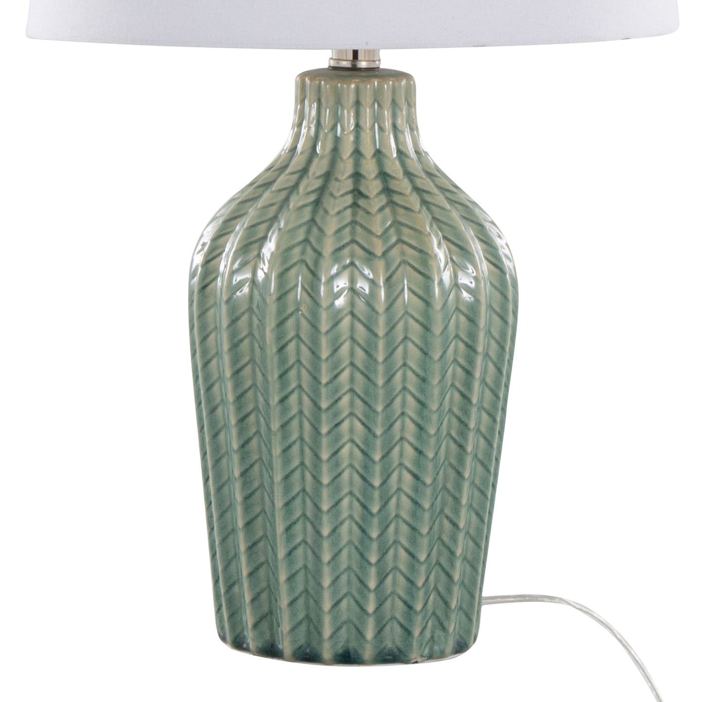 Rockwell - Contemporary Ceramic Table Lamp (Set of 2) - Sage / White