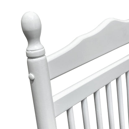 Balcony Porch Adult Rocking Wood Chair - White
