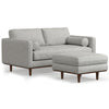 Morrison - Upholstered Sofa And Ottoman Set - Mist Gray