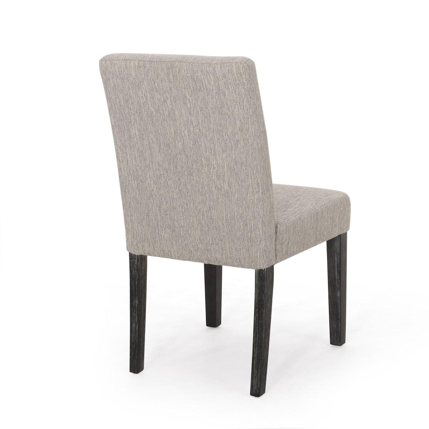 Contemporary Dining Chair With Upholstered Seating - Light Gray