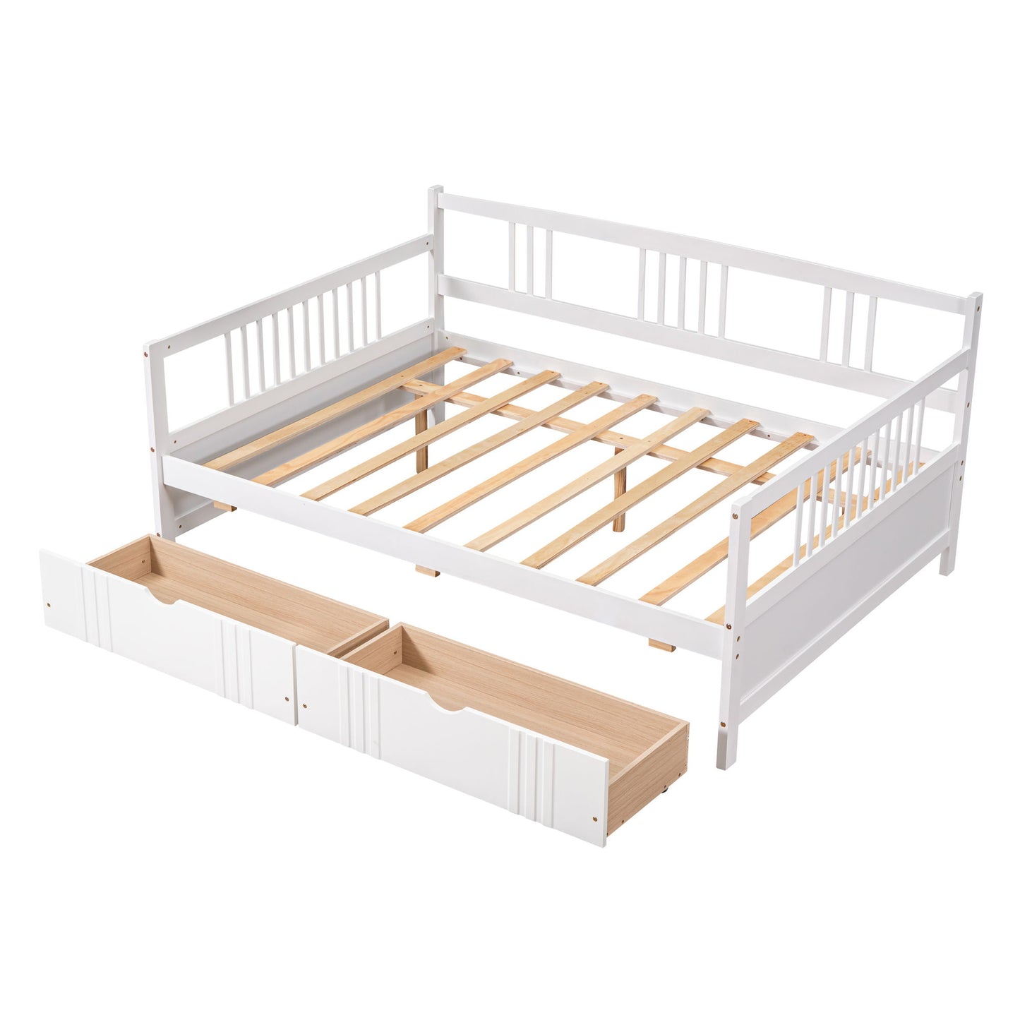 Full Size DayBed With 2 Drawers - White