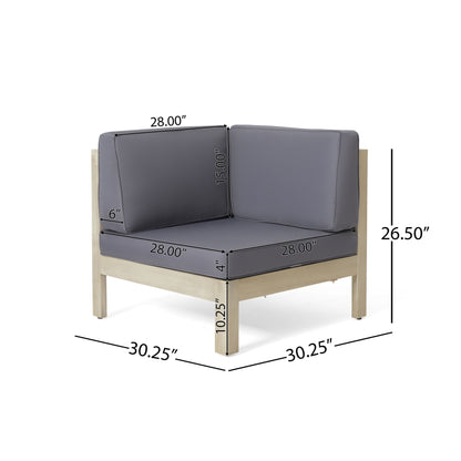 Brava - X Back Corner Chair - Light Gray