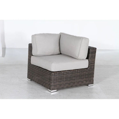 4 Person Seating Set With Cushions - Brown / Gray