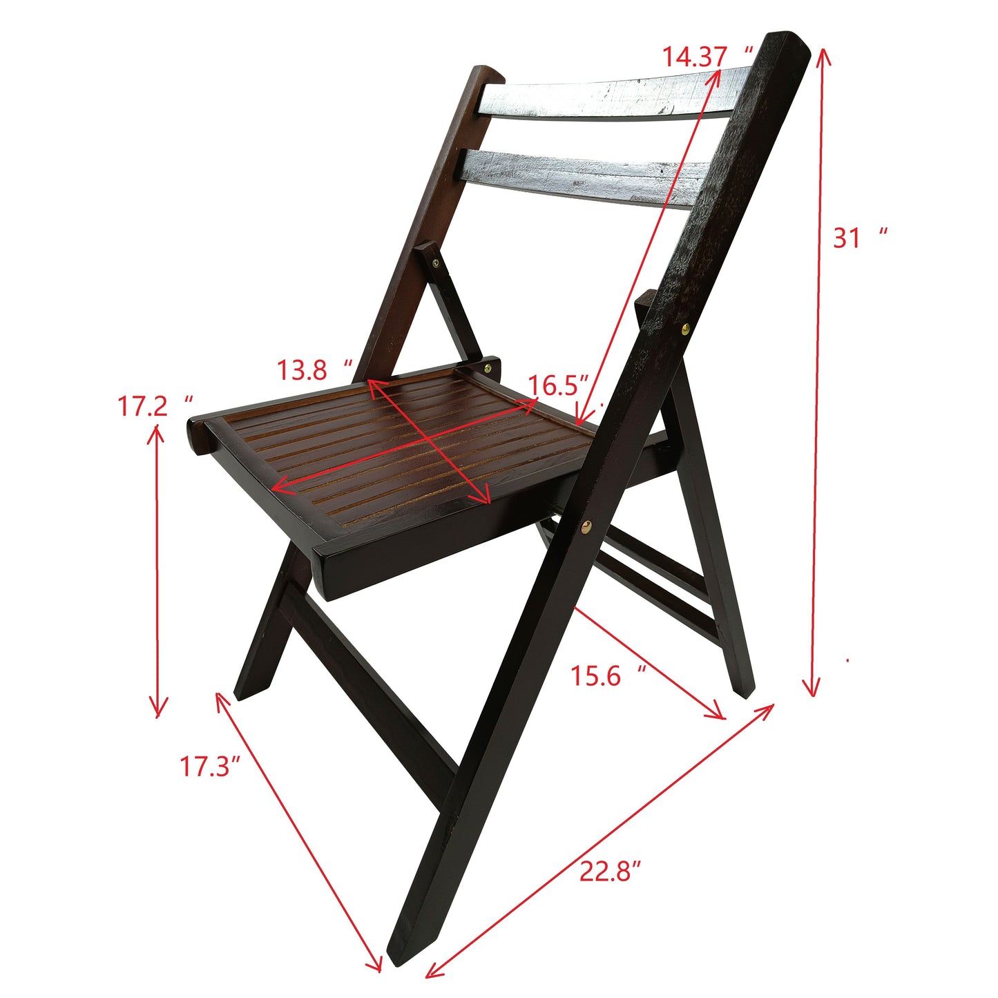 Folding Special Event Chairs, Foldable Style (Set of 4) - Cherry