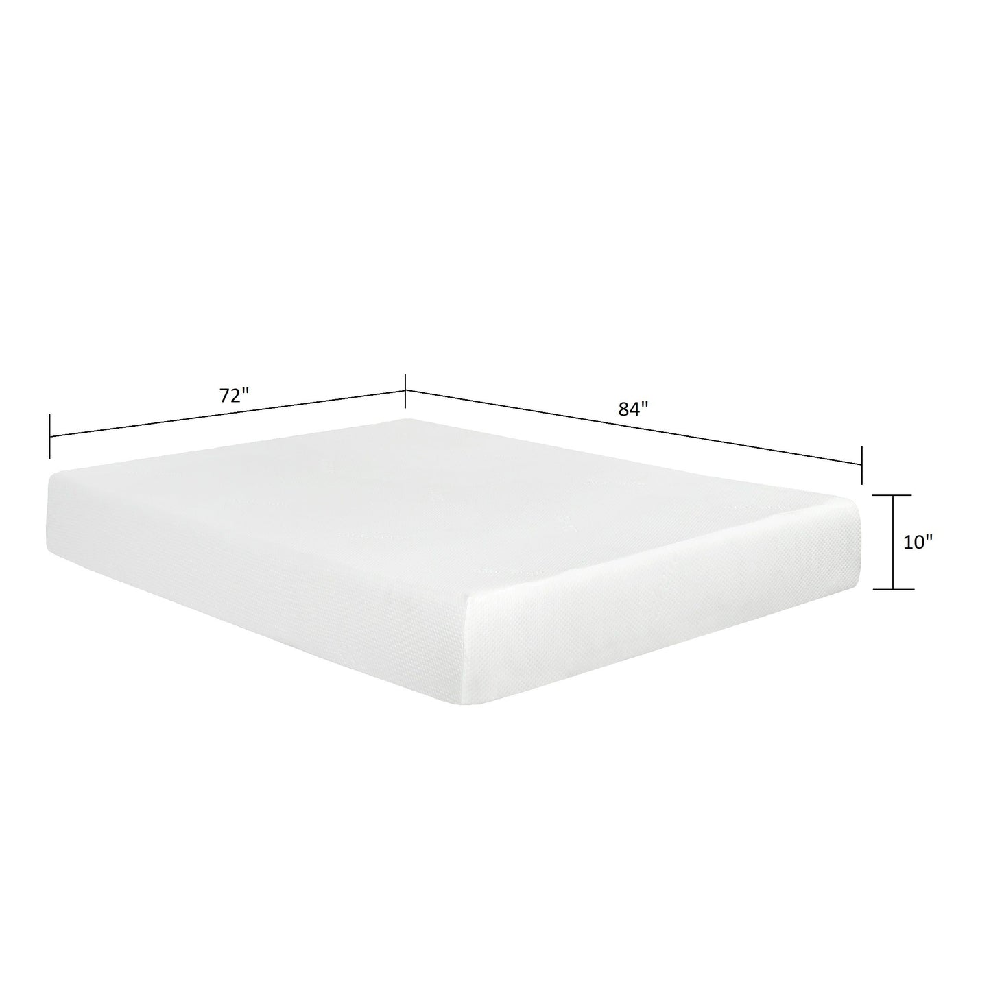 10" Plush Gel Memory Foam Mattress For California King Bed With Cooling Technology Aloe Vera Cover - White