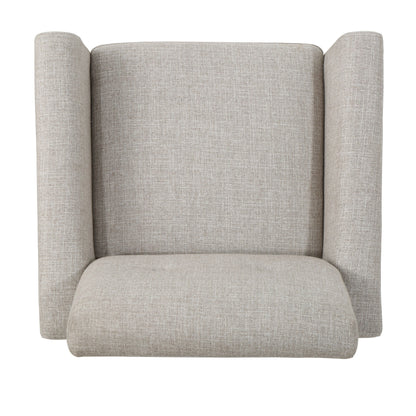 Devotion - Upholstered Club Chair With Birch Wood Legs - Beige
