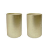 Side Table With Cylindrical Shape And Convenient Table Lip (Set of 2) - Gold