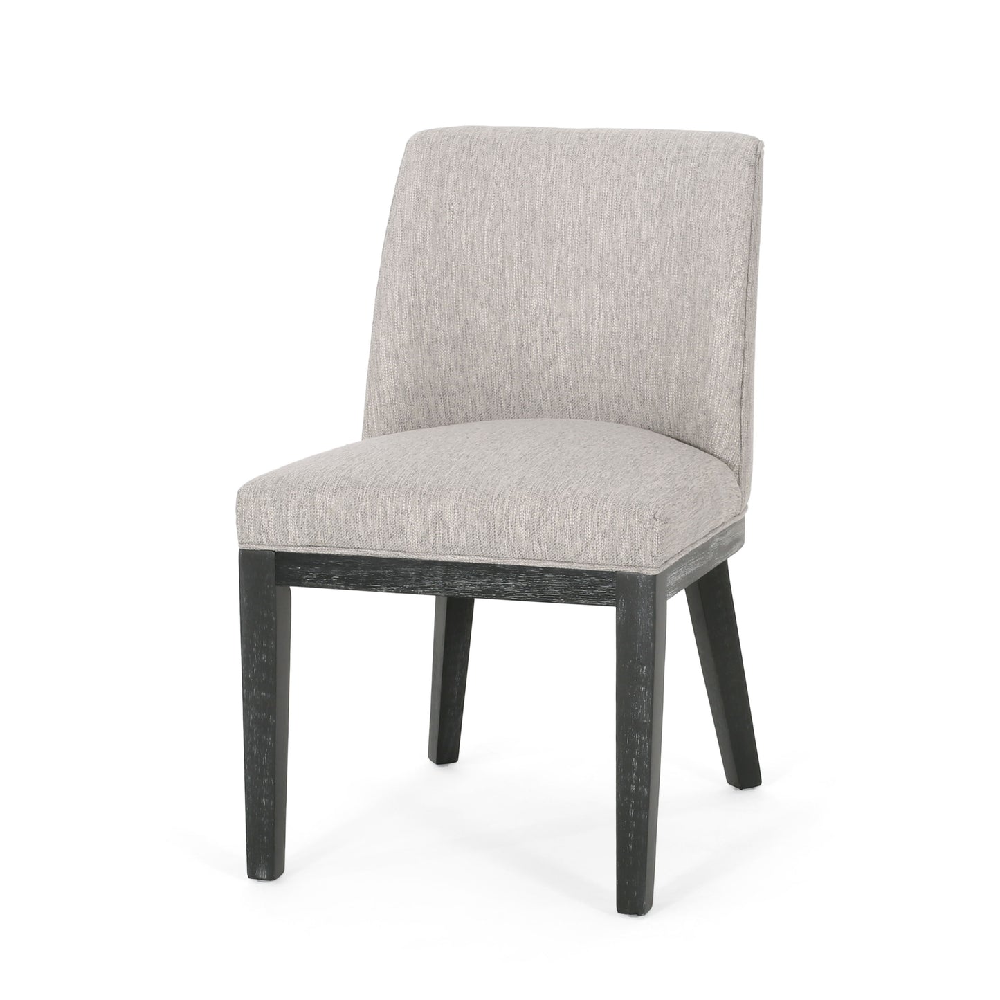Modern Dining Chair With Durable Fabric Upholstery And Sturdy Wooden Frame (Set of 2) - Light Gray
