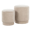 Marla - Upholstered Contemporary Ottoman Set - Beige