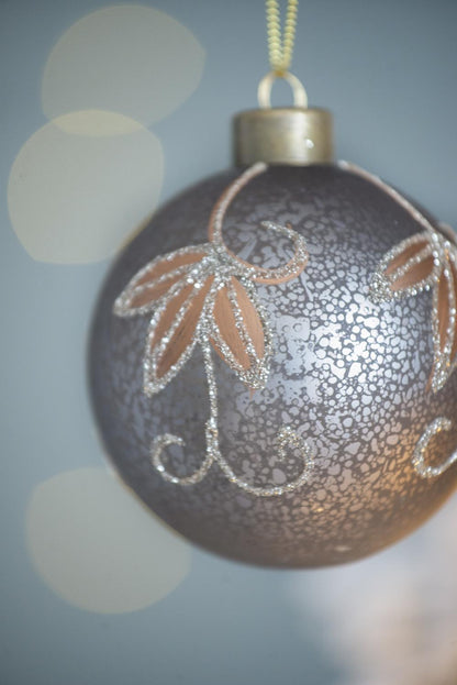 Christmas Ball Ornaments, Glass Decorative Hanging Ball Christmas Tree Ornaments For Holiday Party Decorations (Set of 12) - Silver