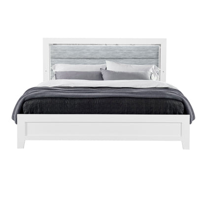 Omoda - King Bed With LED - White