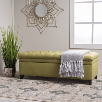 Juliana - Storage Ottoman With Extra Seating - Green