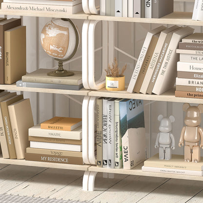 Vintage Industrial Style 5 Tier Large Bookshelf - White