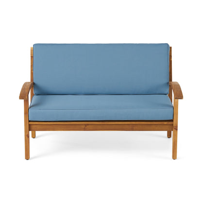 Outdoor Chat Set With Coffee Table And Loveseat - Teak