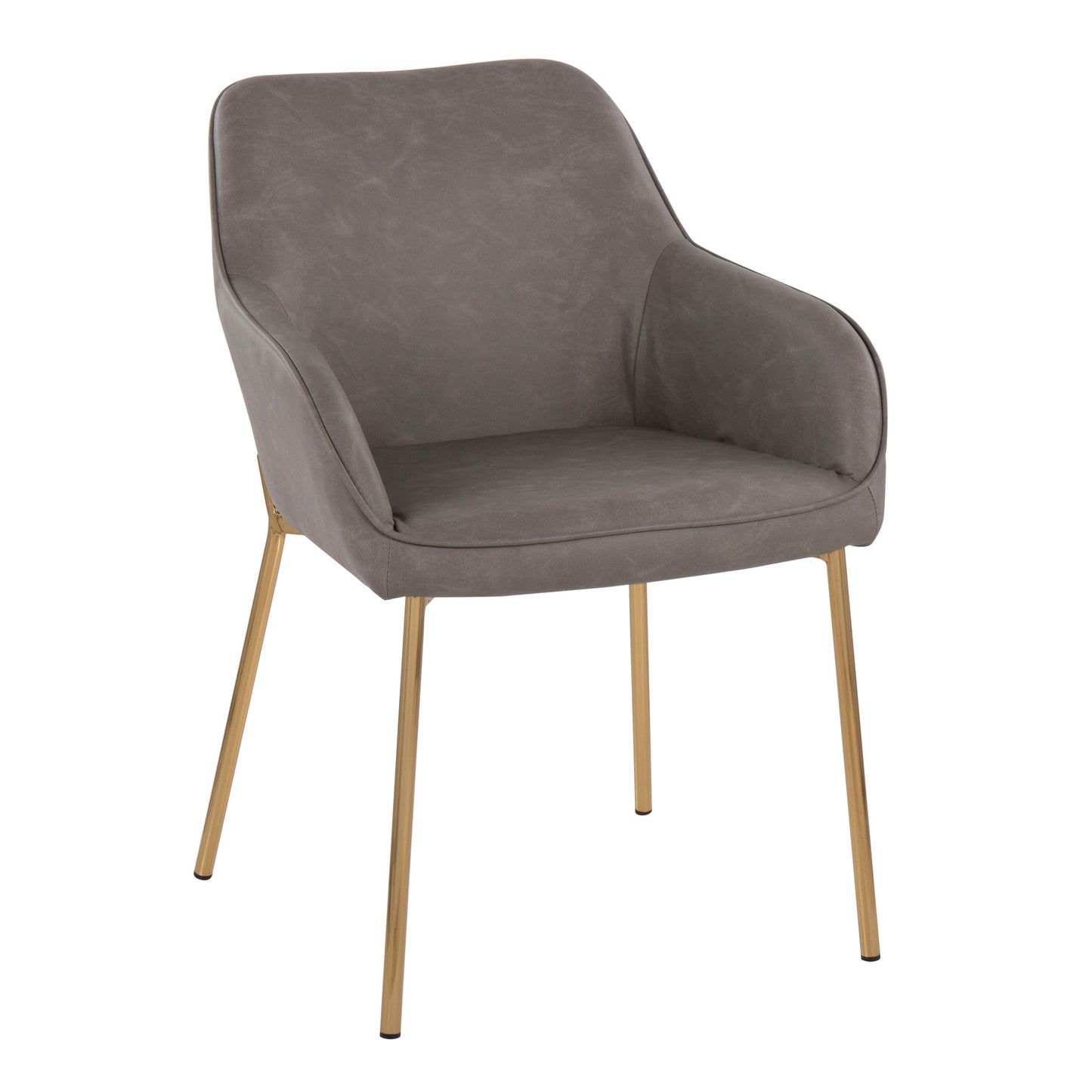 Daniella - Contemporary Dining Chair (Set of 2) - Gold / Gray