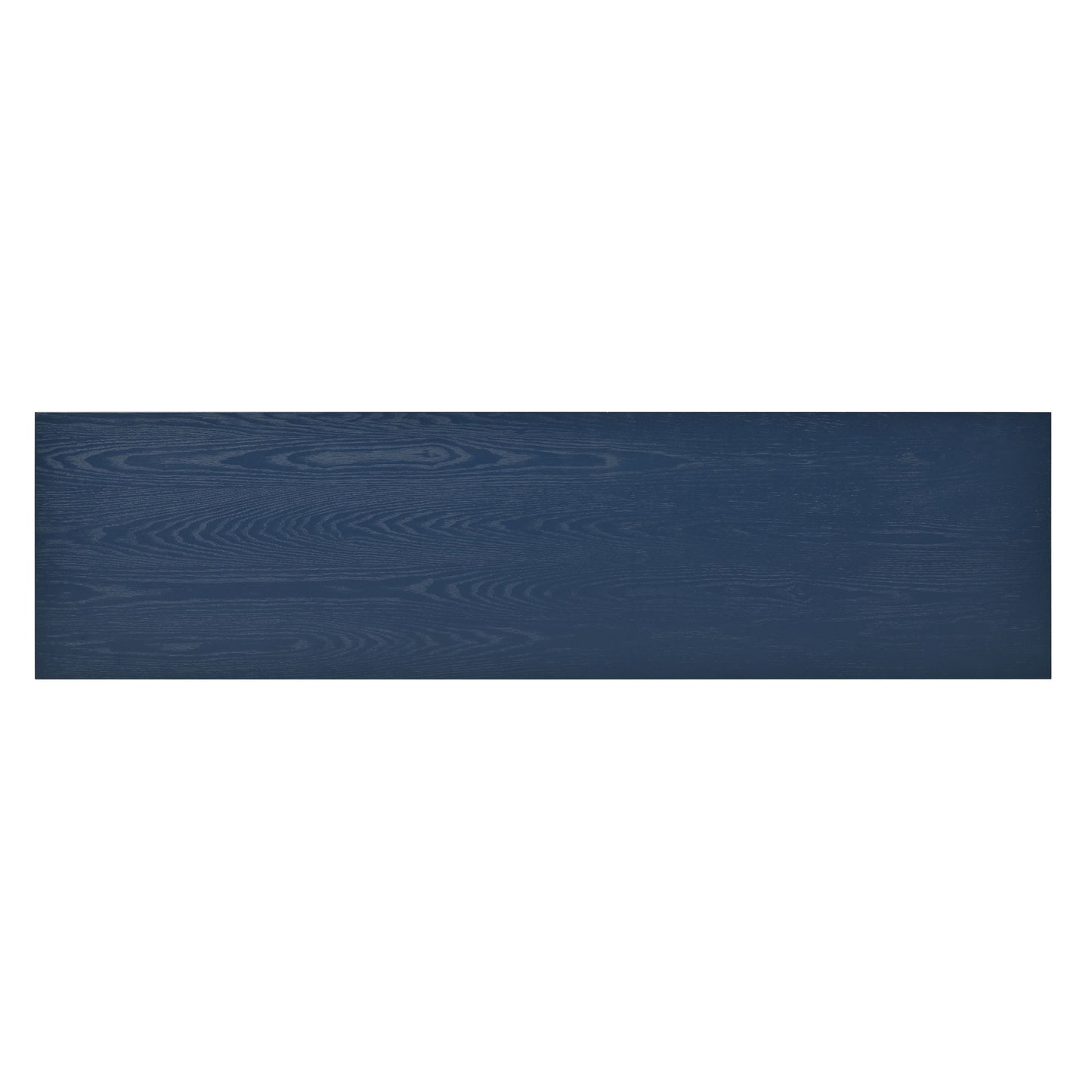 Elegant Sideboard With Sophisticated Wavy Pattern Doors And Arched Groove Design, Adjustable 4 Door Layout - Navy Blue