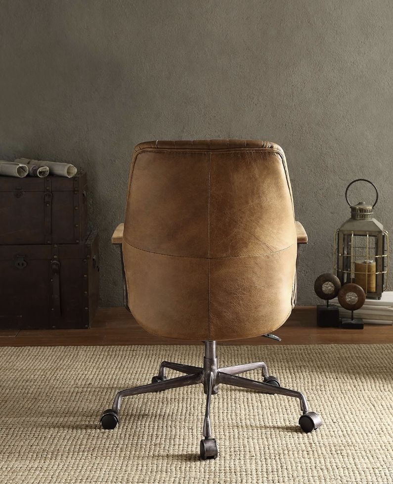 Hamilton - Top Grain Leather Office Chair - Coffee