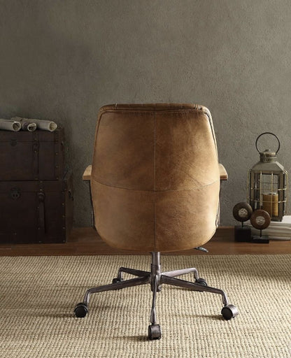 Hamilton - Top Grain Leather Office Chair - Coffee