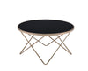 Valora - Glass Coffee Table - Black / Gold