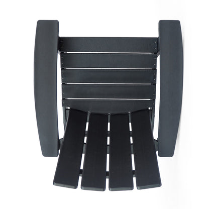 Enigmara - Outdoor High Density Resin Adirondack Chair - Black
