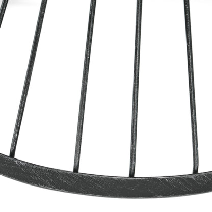 Lassen - Modern Outdoor Side Table With Hourglass Design - Matte Black