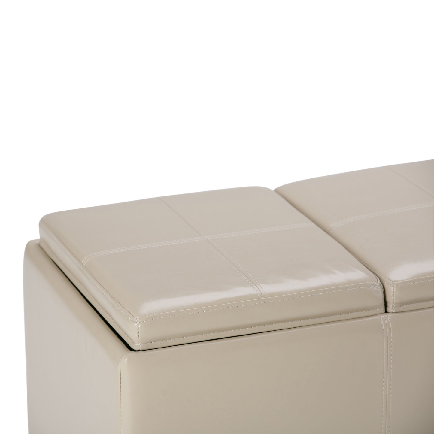 Avalon - Storage Ottoman - Satin Cream