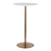 Pebble - Contemporary / Glam Adjustable Dining Or Bar Table - Gold / White