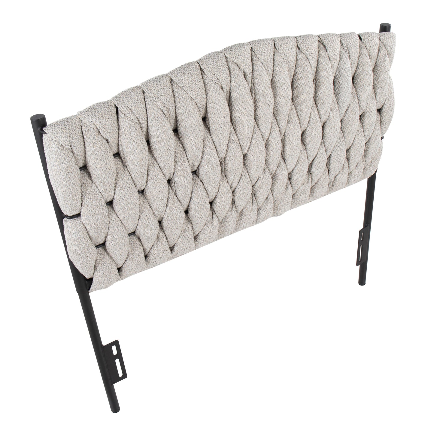 Braided Matisse - Twin Size Headboard - Black / Cream