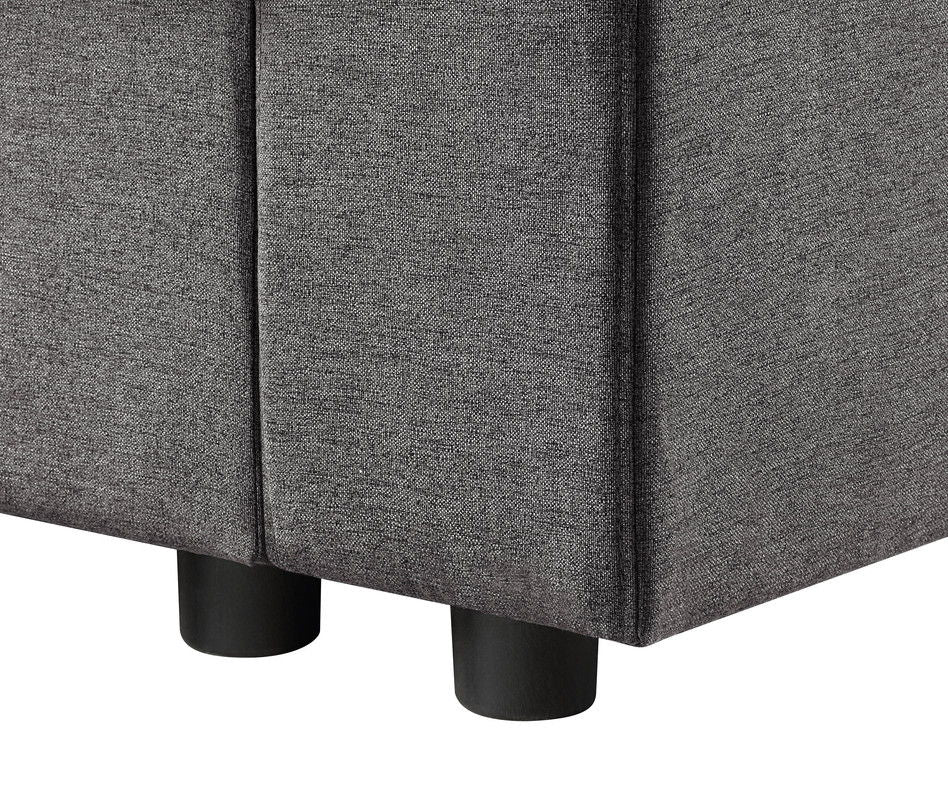 Waylon - Linen 4 Seater Sofa With Pockets - Gray