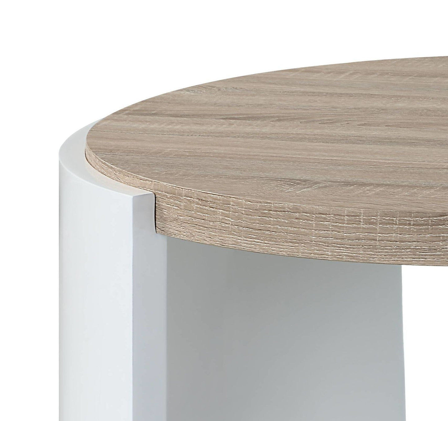 Zoma - High Gloss Coffee Table - Oak / White